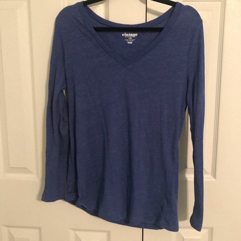 Blue long sleeve top